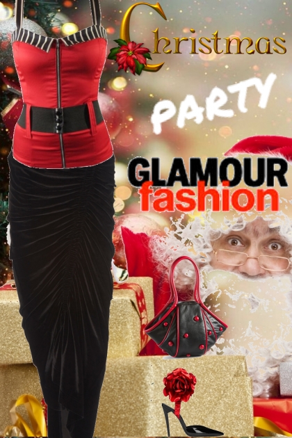 glamour christmas party fashion- Combinazione di moda