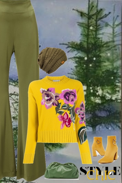 yellow sweater - Модное сочетание