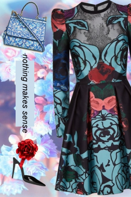 RED ROSE BLUE ROSE- Fashion set