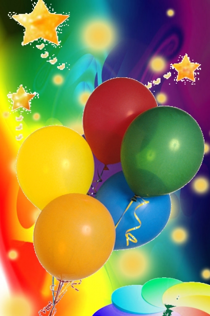 birthday balloons- Fashion set
