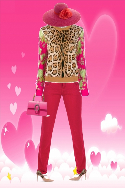 pink animal print - Combinaciónde moda