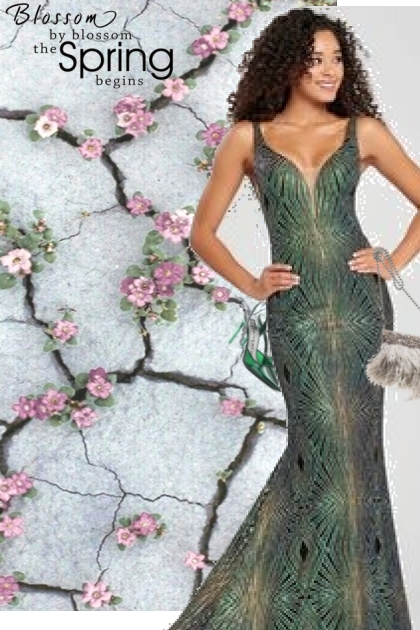 sexy sleek spring gown- Fashion set