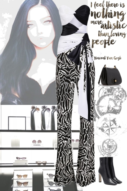 night in black n white- Fashion set