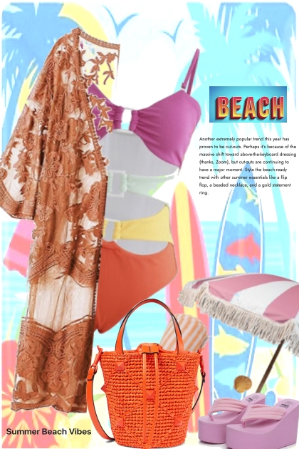 colorful beach combo- combinação de moda