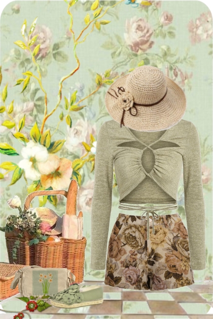 floral picnic- Modna kombinacija