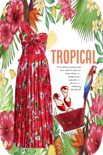 tropical in red - Combinaciónde moda
