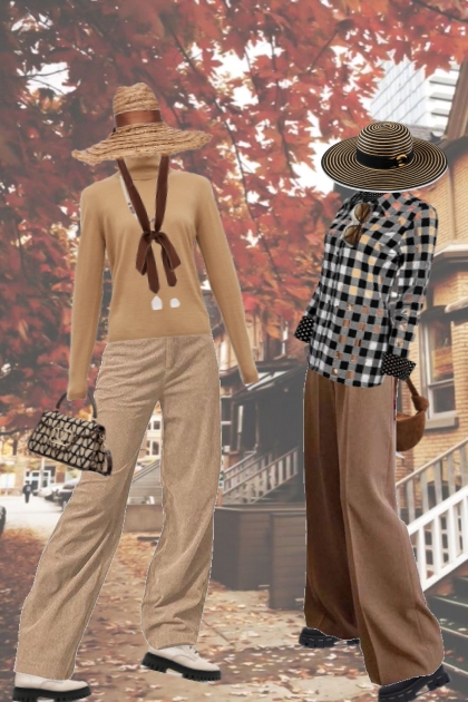 bring brown in2 style around town- combinação de moda