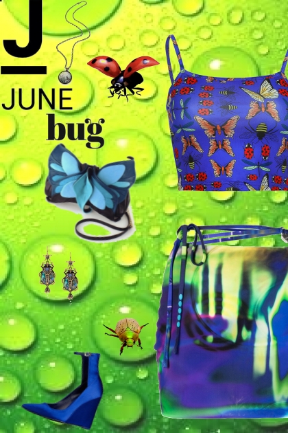 big bold n blue june bug- combinação de moda