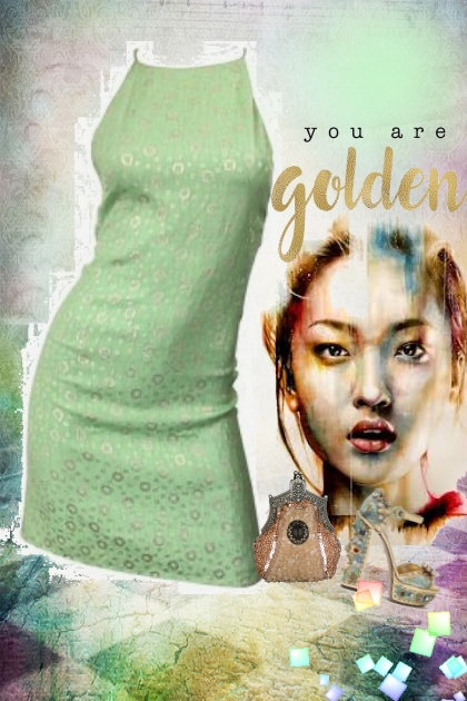 golden green - combinação de moda