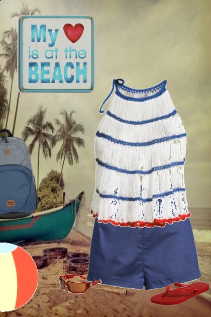 the beach is my <3- Combinazione di moda