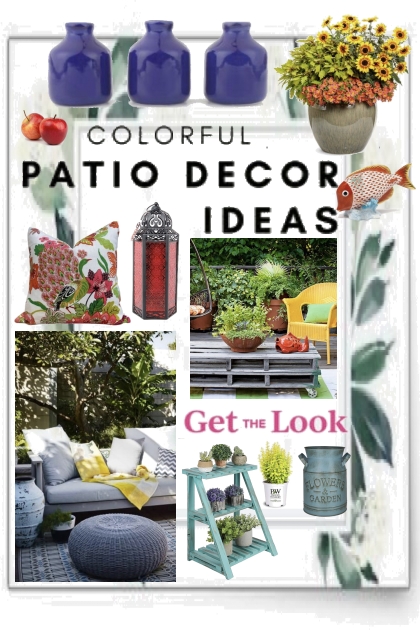 colorful patio decor ideas- Combinaciónde moda