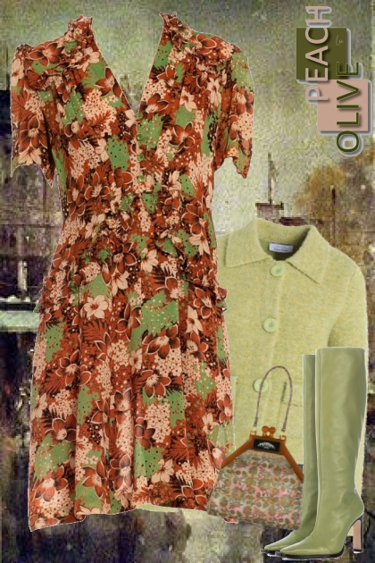 peach olive - Combinazione di moda