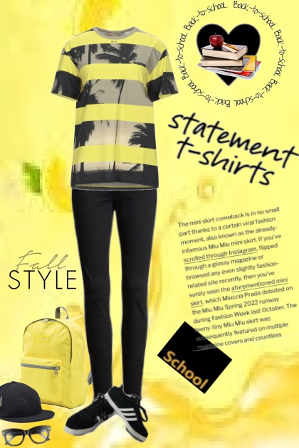 statement t-shirts- Combinazione di moda