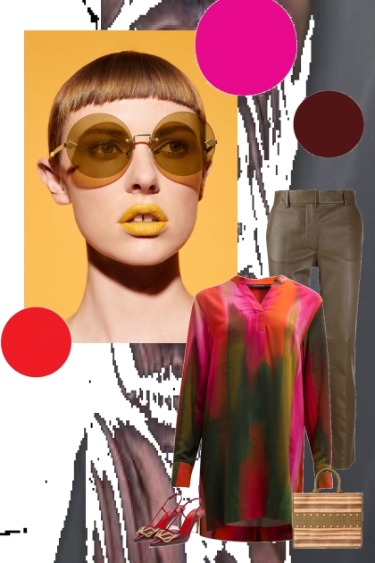 when brown meets color - Combinazione di moda