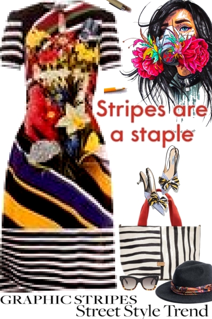stripes are a staple- Модное сочетание