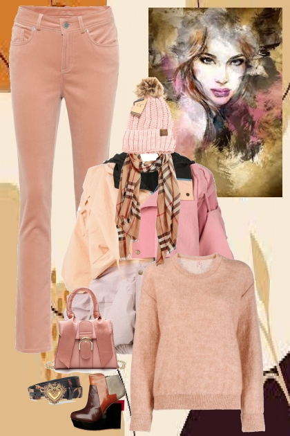 autumn in pink layers - Fashion set