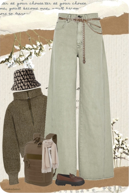 brown n grey november day - Combinaciónde moda