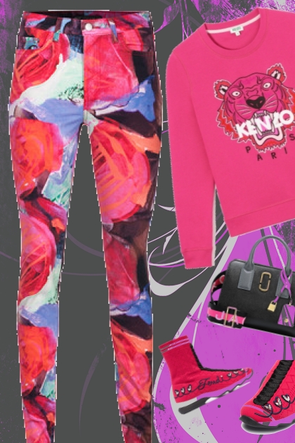 sporty hot pink - Modekombination
