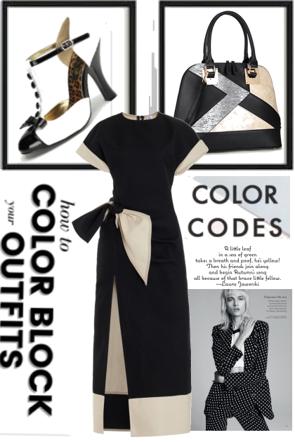 HOW 2 COLOR BLOCK IN BLACK N WHITE- Fashion set