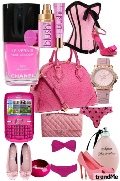 Think Pink- combinação de moda