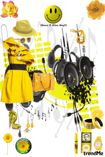 žuto- Combinazione di moda
