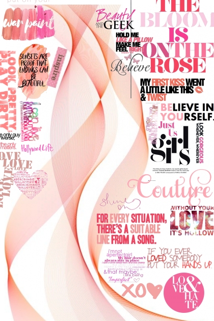 Pink: Messy Texts- Fashion set