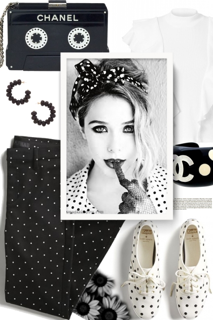 Black And White Polka Dots- Fashion set