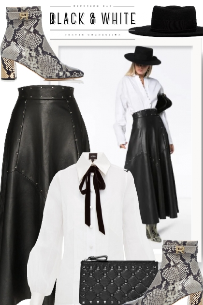  Black and White Style - Modna kombinacija
