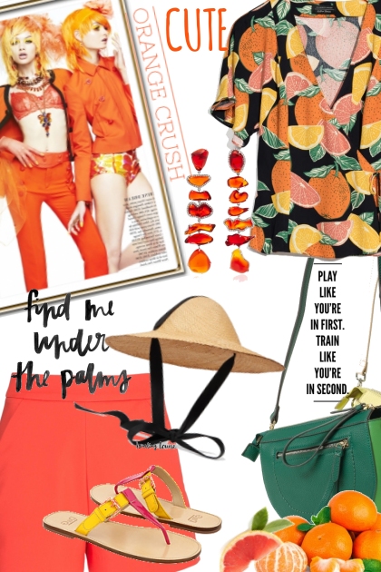 Cute Orange Crush!- Fashion set