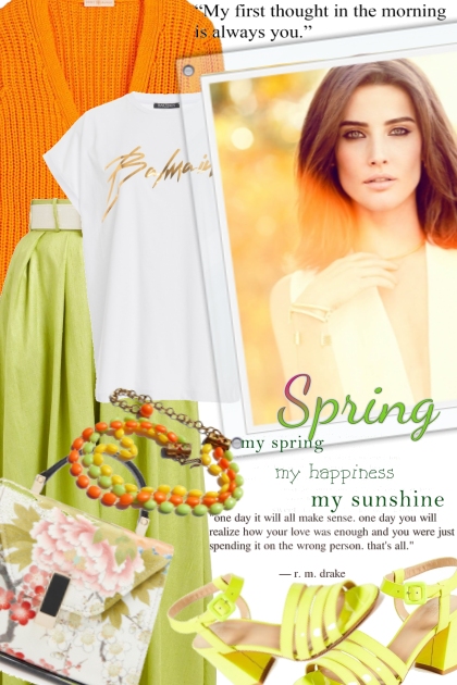 My Spring, My Happiness, My Sunshine- combinação de moda