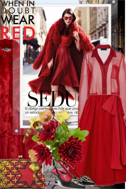 Wear Red to Seduce!- Модное сочетание