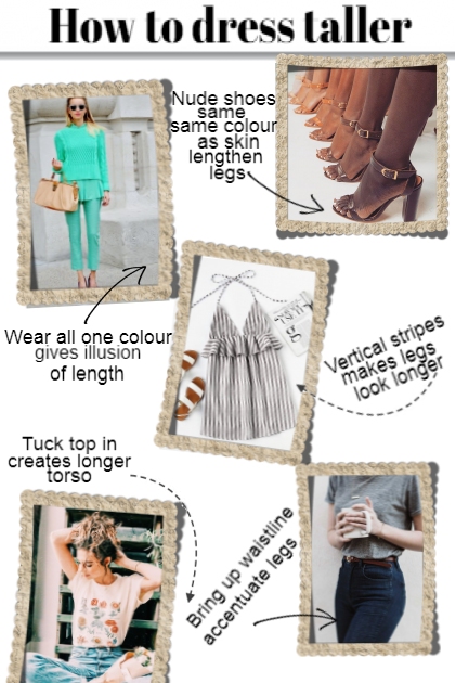 How to dress taller- Модное сочетание