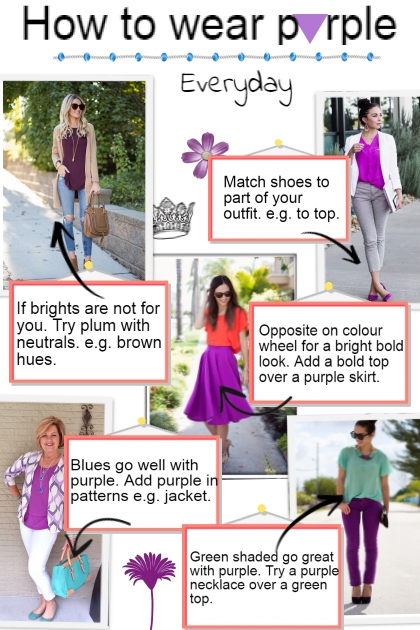 How to wear purple