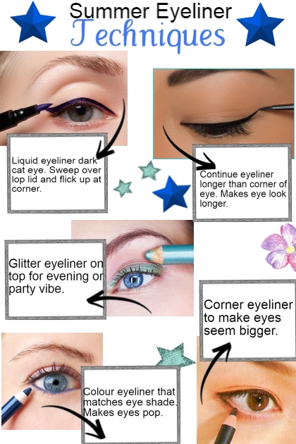 Eyeliner techniques summer- Combinazione di moda