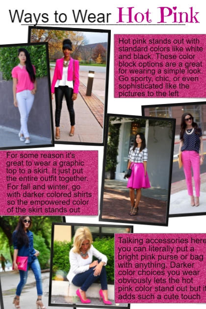 Ways to Wear Hot Pink- Модное сочетание