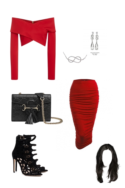Chic en rouge- Combinaciónde moda