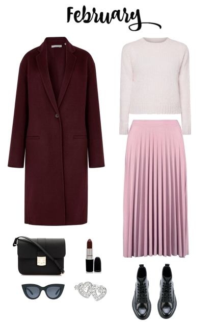 Burgundy & pink- Fashion set