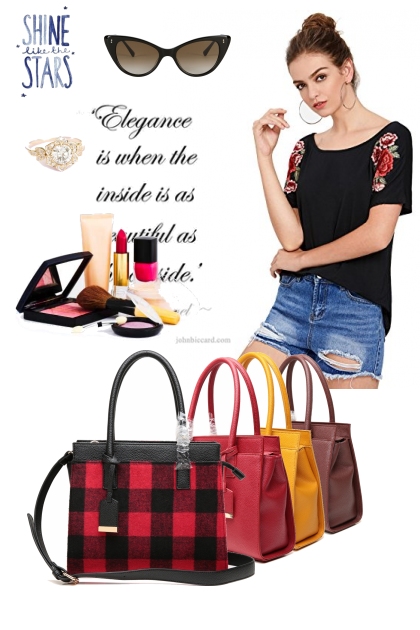 Plaid Fashion Tote- Fashion set