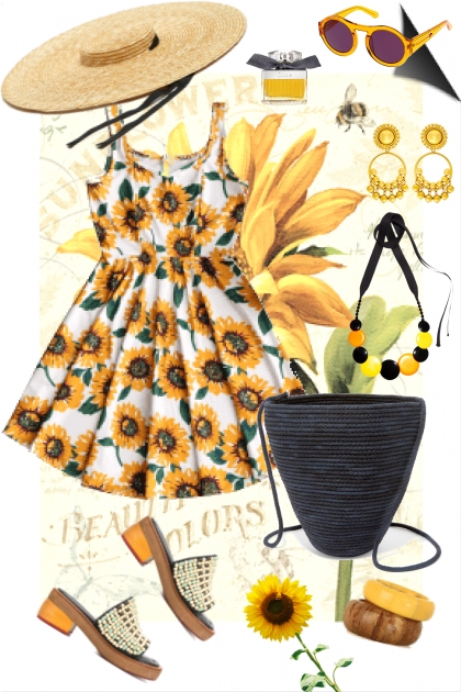 Sunflowers- combinação de moda