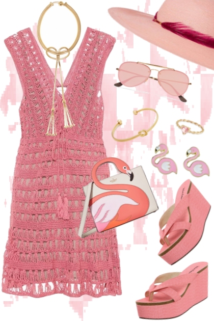 Pink flamingo- combinação de moda
