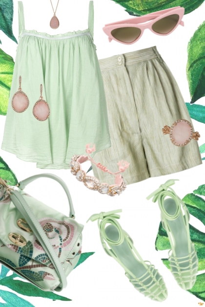 Pink and Green- Fashion set