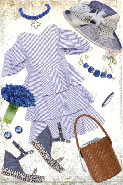 Blue Stripes- Combinazione di moda