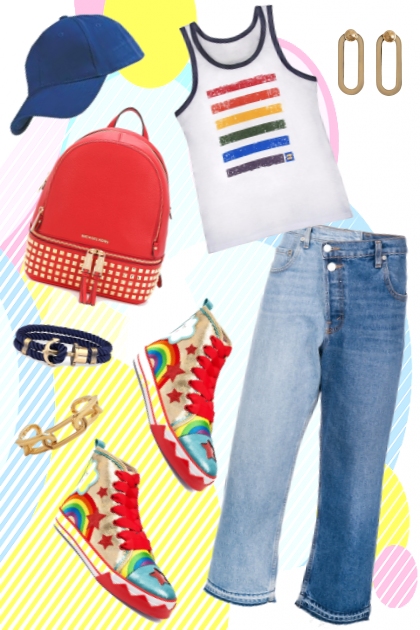 Walk Along The Rainbow- Combinazione di moda