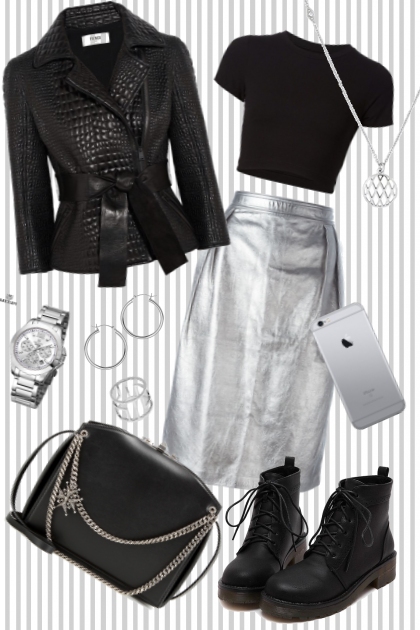 Silver & Black- Fashion set