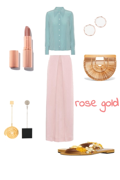 rose gold- combinação de moda