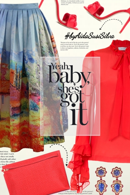Yes baby, the same skirt and a new look!- Модное сочетание