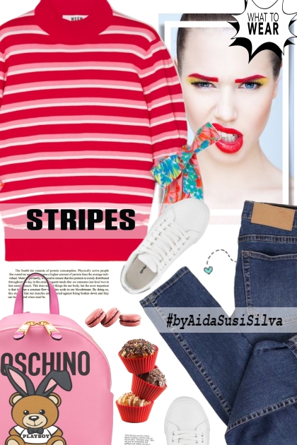 Stripes & Jeans- Combinaciónde moda