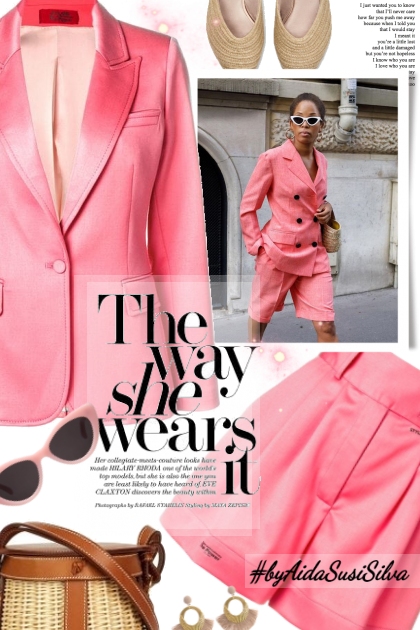 She's all pink!- combinação de moda