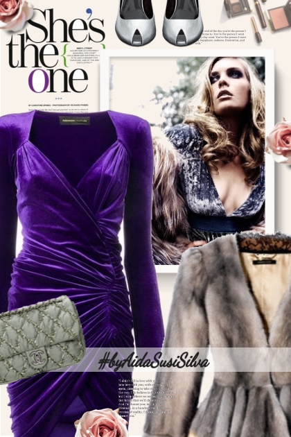 Velvet Dress- combinação de moda