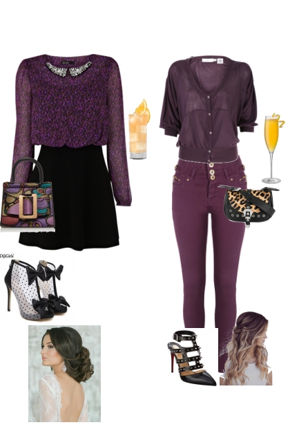 purple date night- combinação de moda